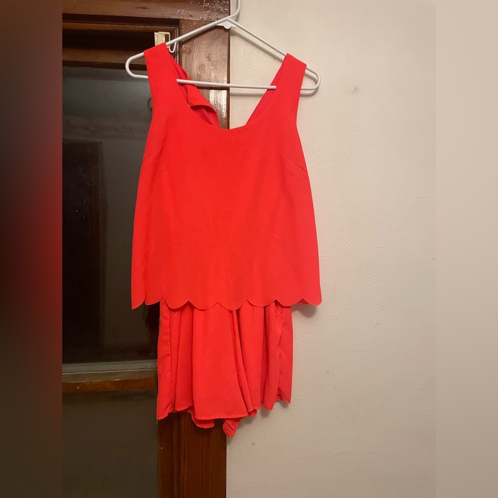 Bright Pink Romper with pockets
